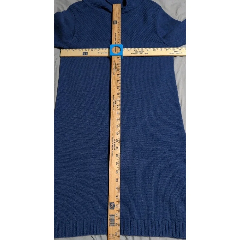 Boden Blue Turtleneck Sweater Dress Cashmere‎ Blend Knit Womens US 12 UK 16